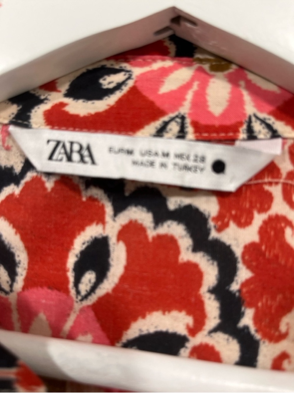Zara Alessi Floral Midi Shirt Dress Women M Boho Cottagecore Vacation - Picture 7 of 10